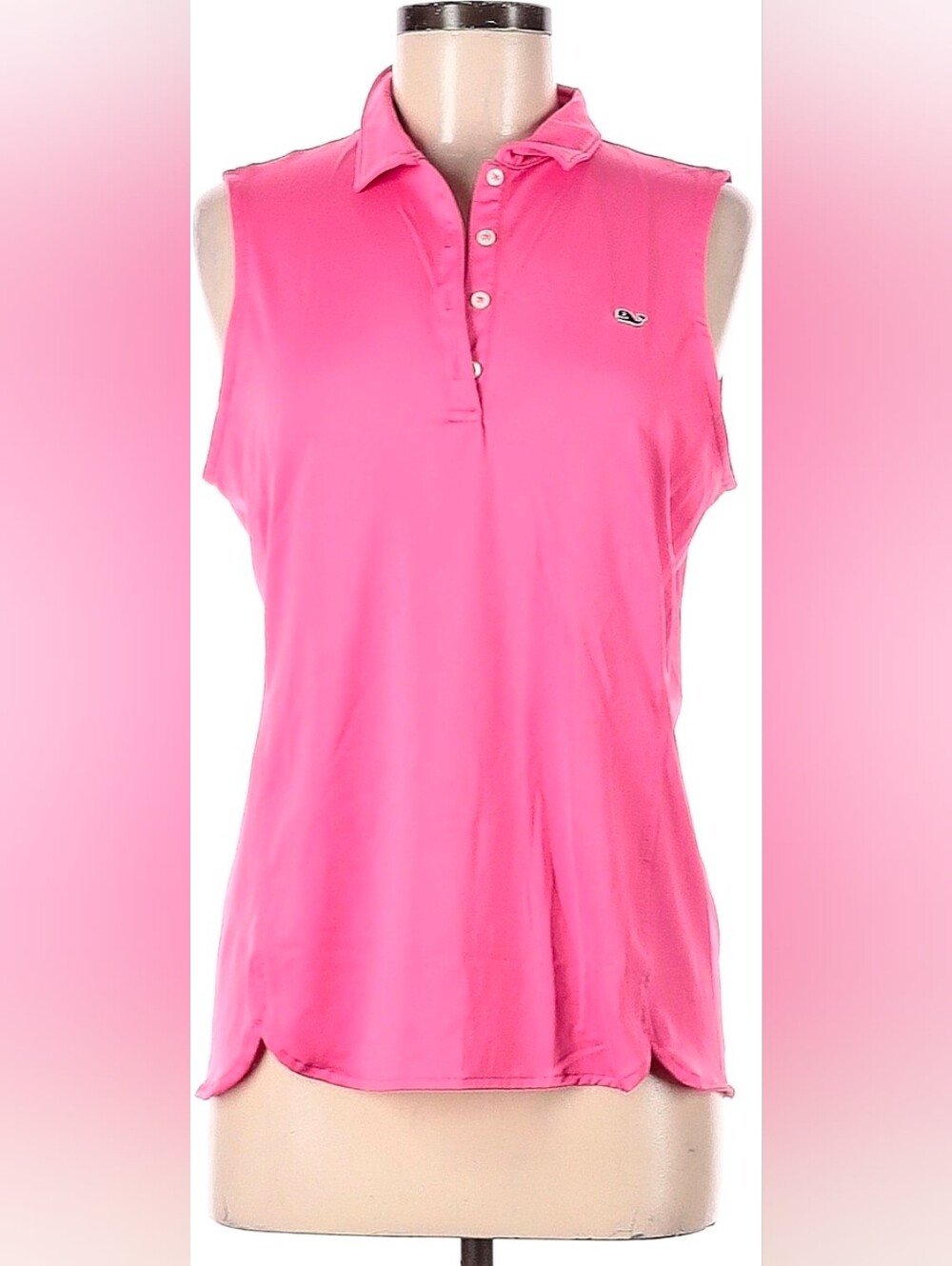 Vineyard Vines Sleeveless Polo Tank Top - Hot Pink